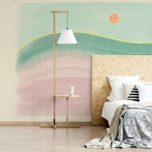 Papel pintado panorámico paisaje brumoso colores 375x250cm