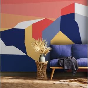 Papel pintado panorámico Paisaje de acantilados gráfico, Ro…