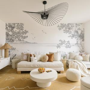 Papel pintado panorámico paisaje de costas salvajes blanco…