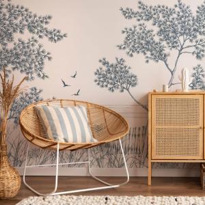 Papel pintado panorámico Paisaje de frente de mar, Azul 525