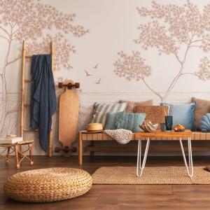 Papel pintado panorámico Paisaje de frente de mar, Beige 37…