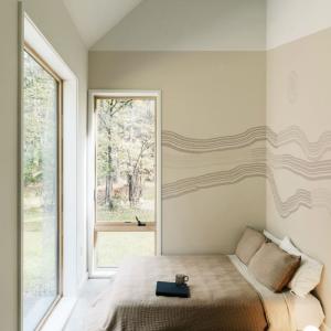 Papel pintado panorámico paisaje gráfico, Beige 225 x 250cm…