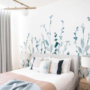 Papel pintado panorámico Poaceae sobre la marcha, Verde 425