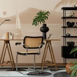 Papel pintado panorámico Prendre le large 2, Beige 170 x 25…