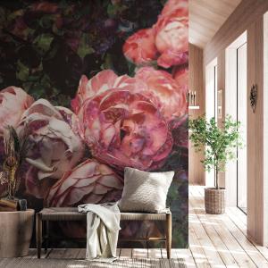 Papel pintado panorámico roses antiques