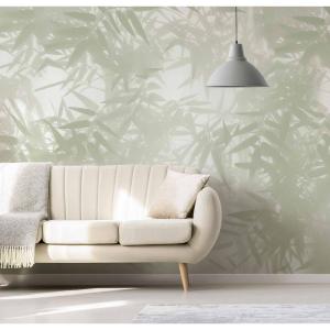 Papel pintado panoramico sombras de planta bambú 150x250 ve…