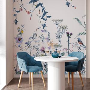 Papel pintado panorámico volubilis blue