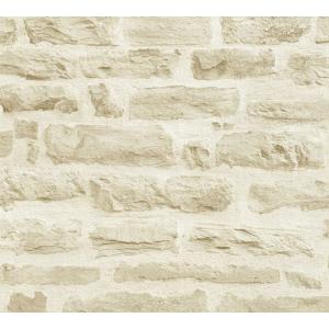 papel pintado piedra beige crema claro 53 cm x 10,05 m