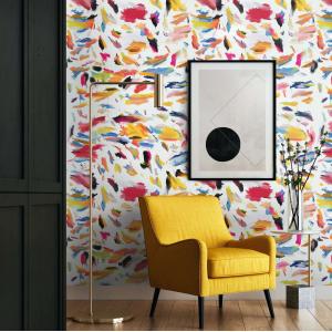 Papel Pintado Pinceladas, papel auténtico, 200x280cm, 8 hoj…