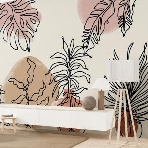 Papel pintado planta y terracota  364x270cm