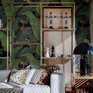 Papel Pintado Plátano, papel auténtico, 200x280cm, 8 hojas