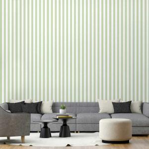 Papel pintado rayas verde agua  52x1000cm