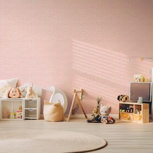 Papel pintado rosa 52x1000cm