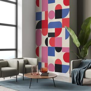 Papel pintado rosa años 50  156x270cm