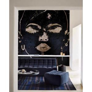 Papel pintado rostro de alta gama 200 g 250x200 cm 4 tiras…