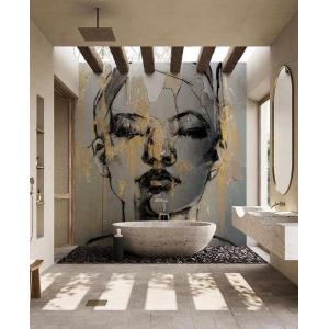 Papel pintado rostro de alta gama 200 g 250x300 cm 6 tiras…