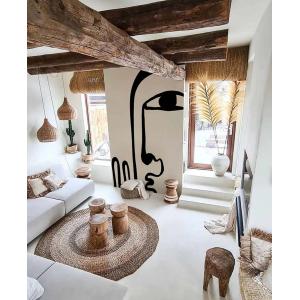 Papel pintado rostro de alta gama 200 g 300x200 cm 4 tiras…