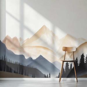 Papel pintado silueta de montaña 312x270cm