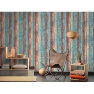 Papel pintado “tablas azules utilizadas”