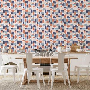 Papel pintado tejas geométricas  156x270cm