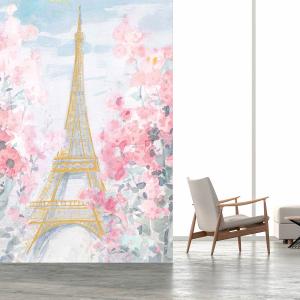 Papel pintado torre eiffel en acuarela  208x270cm