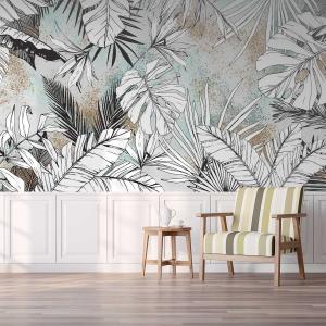 Papel pintado trópicos estarcidos 364x270cm