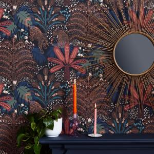 Papel pintado vegetación terra marrón 1005x52cm