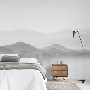 Papel pintado vista panorámica misty mountains gris 340x250…
