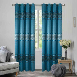 Par de cortinas opacas azul 140x260cm