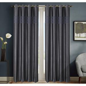 Par de cortinas oscuras gris antracita 140x260cm