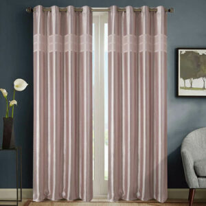 Par de cortinas oscuras rosa 140x260cm