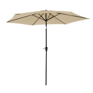 Paraguas redondo recto de aluminio de 2,70 m con tejido bei…