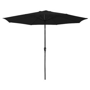 Paraguas redondo recto de aluminio de 3,30 m con tejido neg…