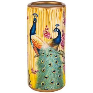 Paraguero de ceramica amarillo d22x45