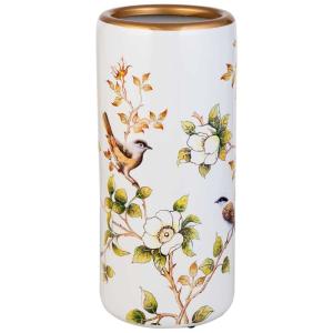 Paraguero de ceramica blanco d22x45