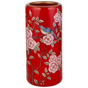 Paraguero de ceramica rojo d22x45