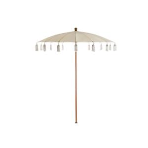 Parasol algodon metal flecos beige 170x170x230cm