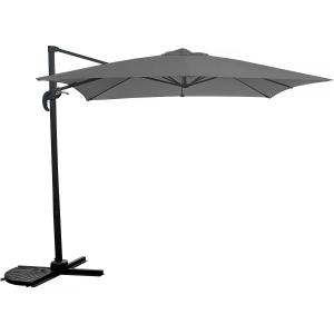 Parasol aluminium gris 250 x 250 x 236 cm