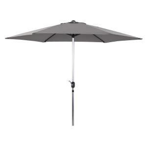 Parasol aluminium gris 300 x 300 x 240 cm