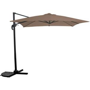 Parasol aluminium marrón 250 x 250 x 236 cm