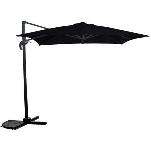 Parasol aluminium negro 250 x 250 x 236 cm