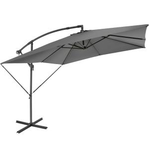 Parasol apolo con manivela 25 x 25 m  poliéster acero gris…