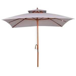 Parasol de jardín 300x300x297 cm gris