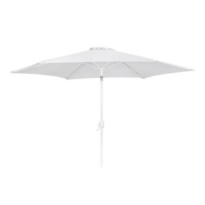 Parasol de jardín apertura manivela alba blanco de aluminio…