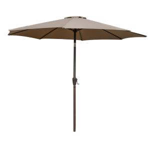 Parasol de jardín apertura manivela Tessa topo de aluminio