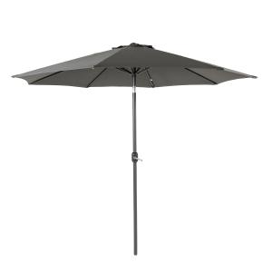 Parasol de jardín de aluminio gris 300 cm