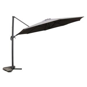 Parasol excéntrico redondo ø 350cm, giratoria 360 ° gris