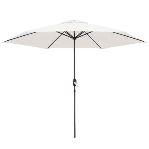 Parasol jardín fijo con manivela y ventana de ventilación b…