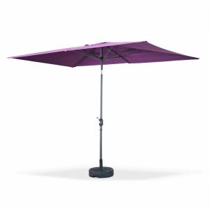 Parasol, sombrilla central, rectangular, morado, 2x3m