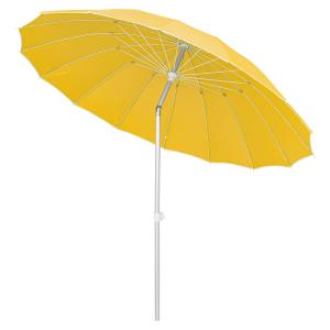 Parasol sombrilla mostaza con mástil de aluminio